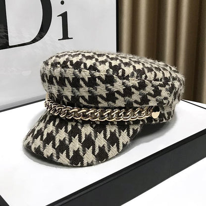 British Style Octagonal Cap Women's Hat