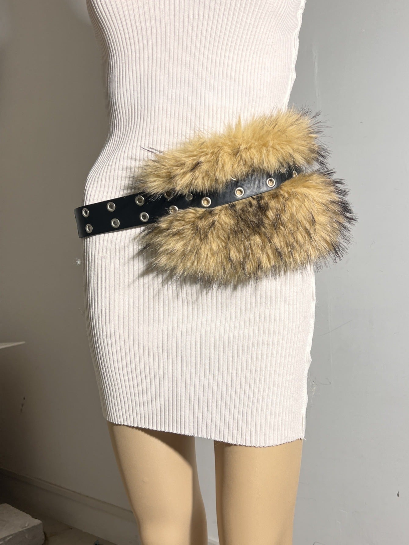 Fur Belt Retro Easy Matching Plush Waist Chain Waist Seal Waist Decorations