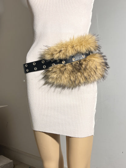 Fur Belt Retro Easy Matching Plush Waist Chain Waist Seal Waist Decorations