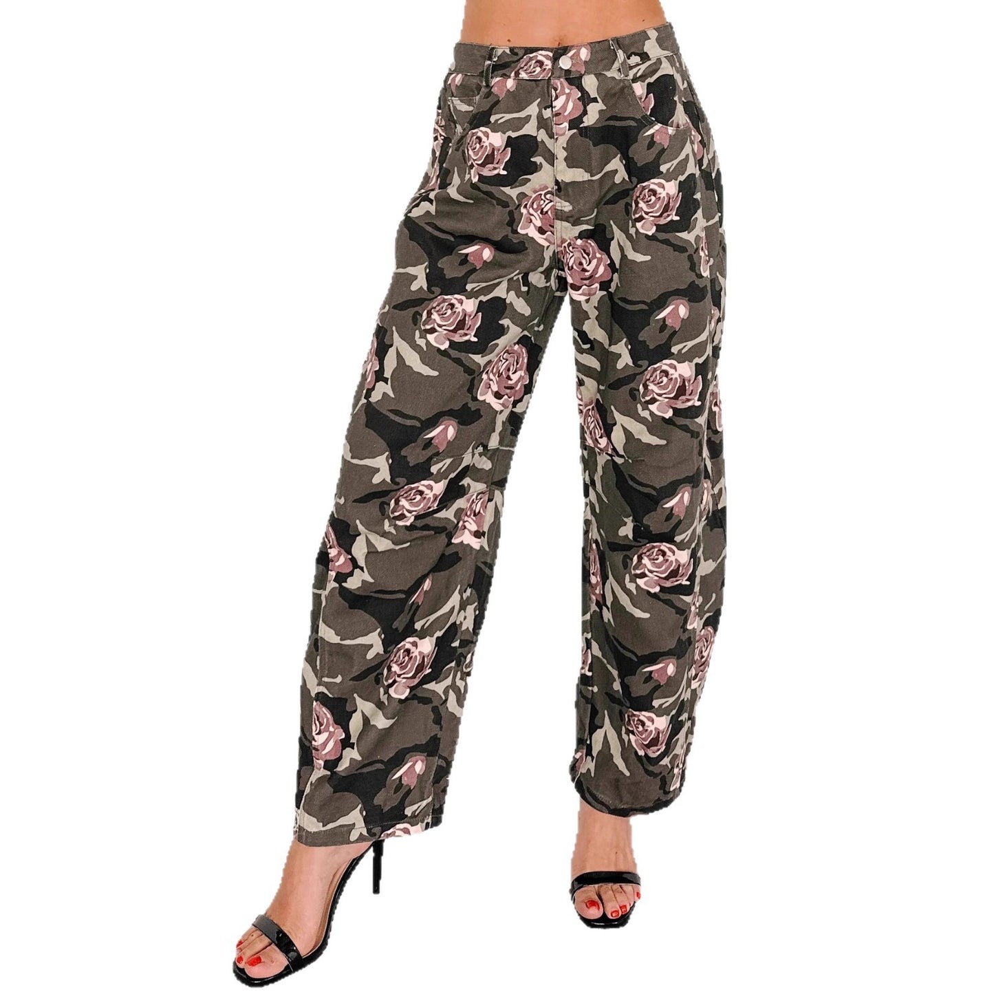 European And American Ladies Cowboy New Camouflage Pants