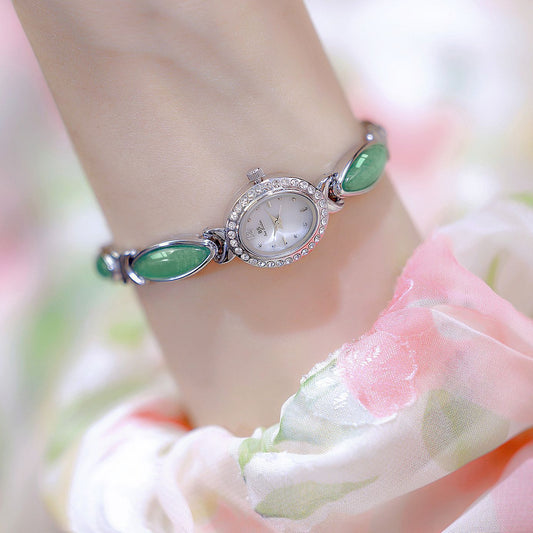 Natural Dongling Stone Hetian Jade Live Premium Chain Watch