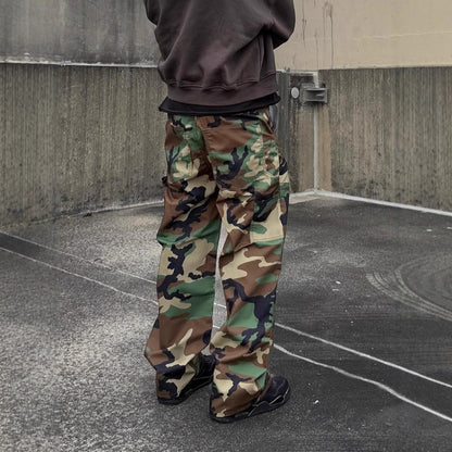 New Men's Loose Camouflage Workwear Jeans
