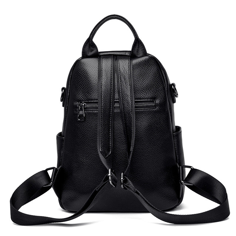 Fashion Women's Casual Genuine Leather Large-capacity Backpack