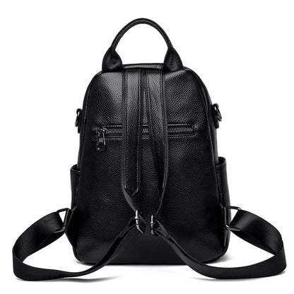 Fashion Women's Casual Genuine Leather Large-capacity Backpack