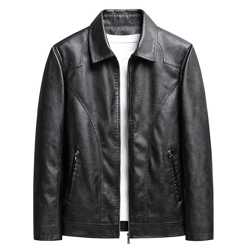 Mens Thin Leather Jacket Lightweight Seasonal Versatility