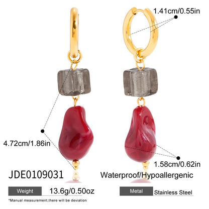 Resin Earrings Light Luxury High-grade Special-interest Design