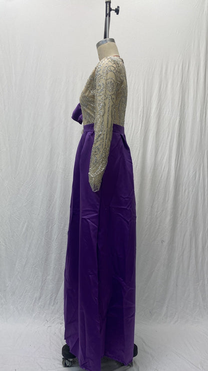 Women's Clothing Ding Sprinkle Gold Purple Sequins Dress