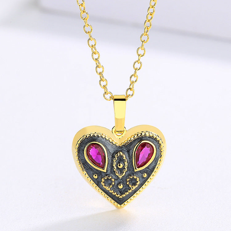 Classic Retro Exquisite Enamel Jewelry Three-piece Set