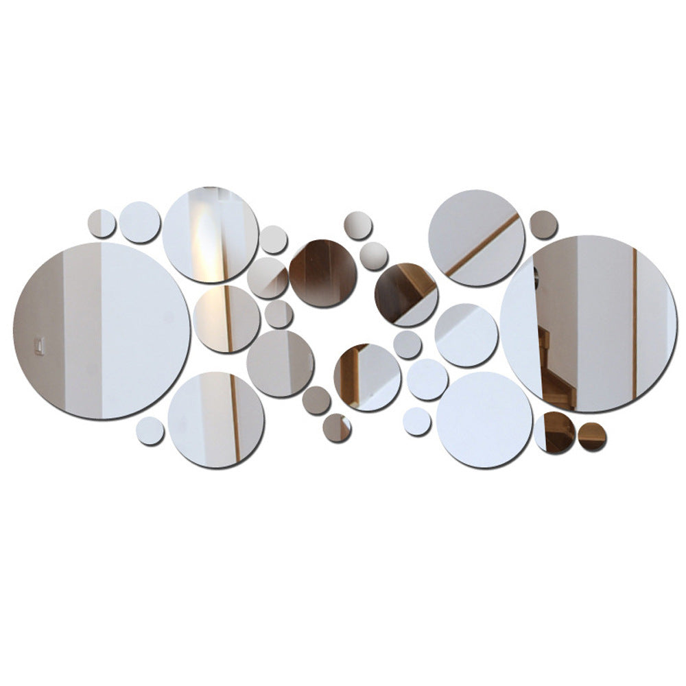 Big And Small Circles Mirror Sticker 3D Stereo Acrylic Wall Decoration