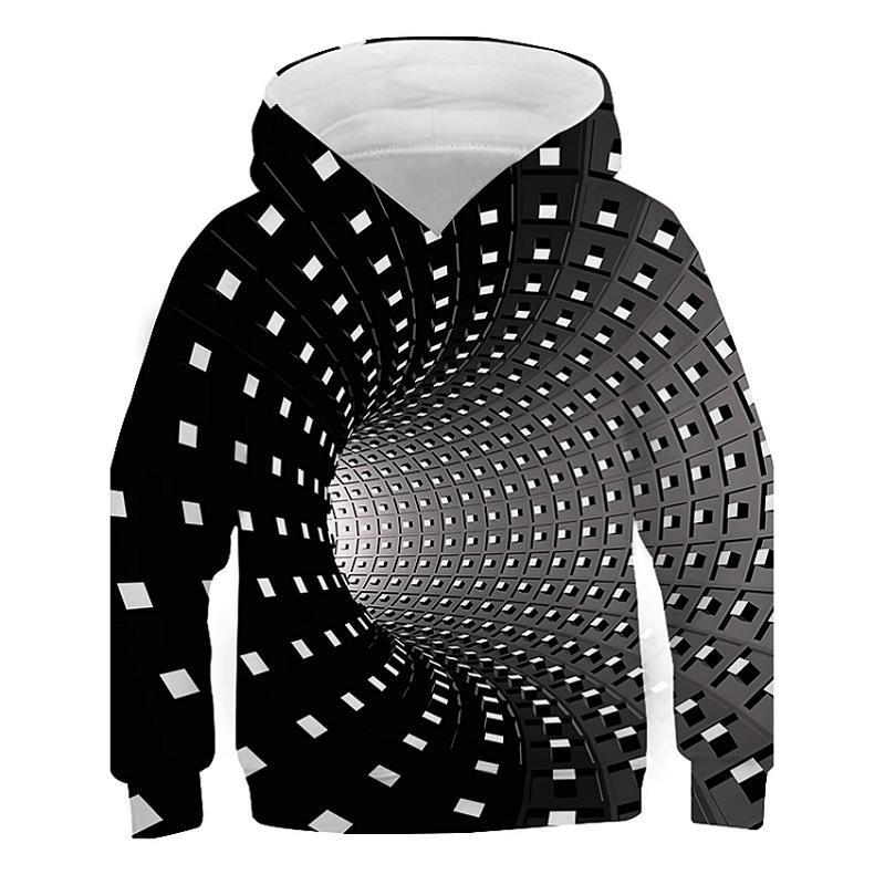 Surrealist 3D Digital Graphic Statement Hoodie