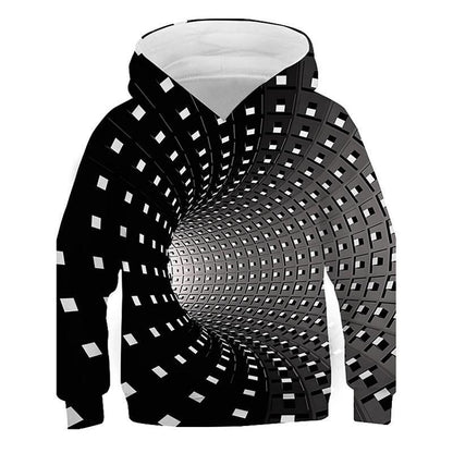 Surrealist 3D Digital Graphic Statement Hoodie