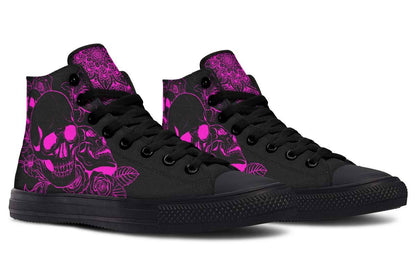 Men's And Women's Fashion Color Printing High-top Canvas Shoes
