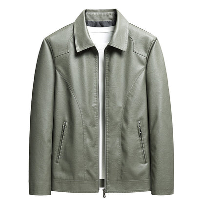 Mens Thin Leather Jacket Lightweight Seasonal Versatility