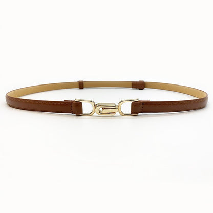 Punch-free Matte Buckle Adjustment Belt Women