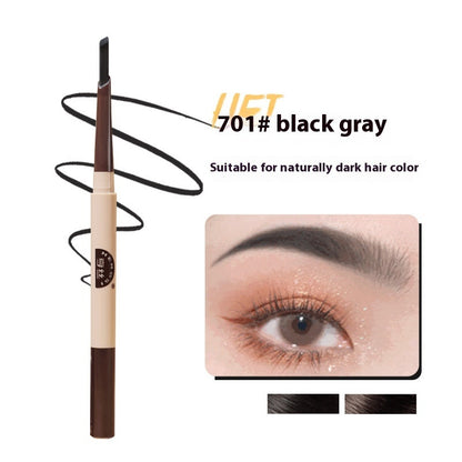 Makeup Color Rendering Double Head Extremely Thin Waterproof And Sweat-proof Eyebrow Pencil