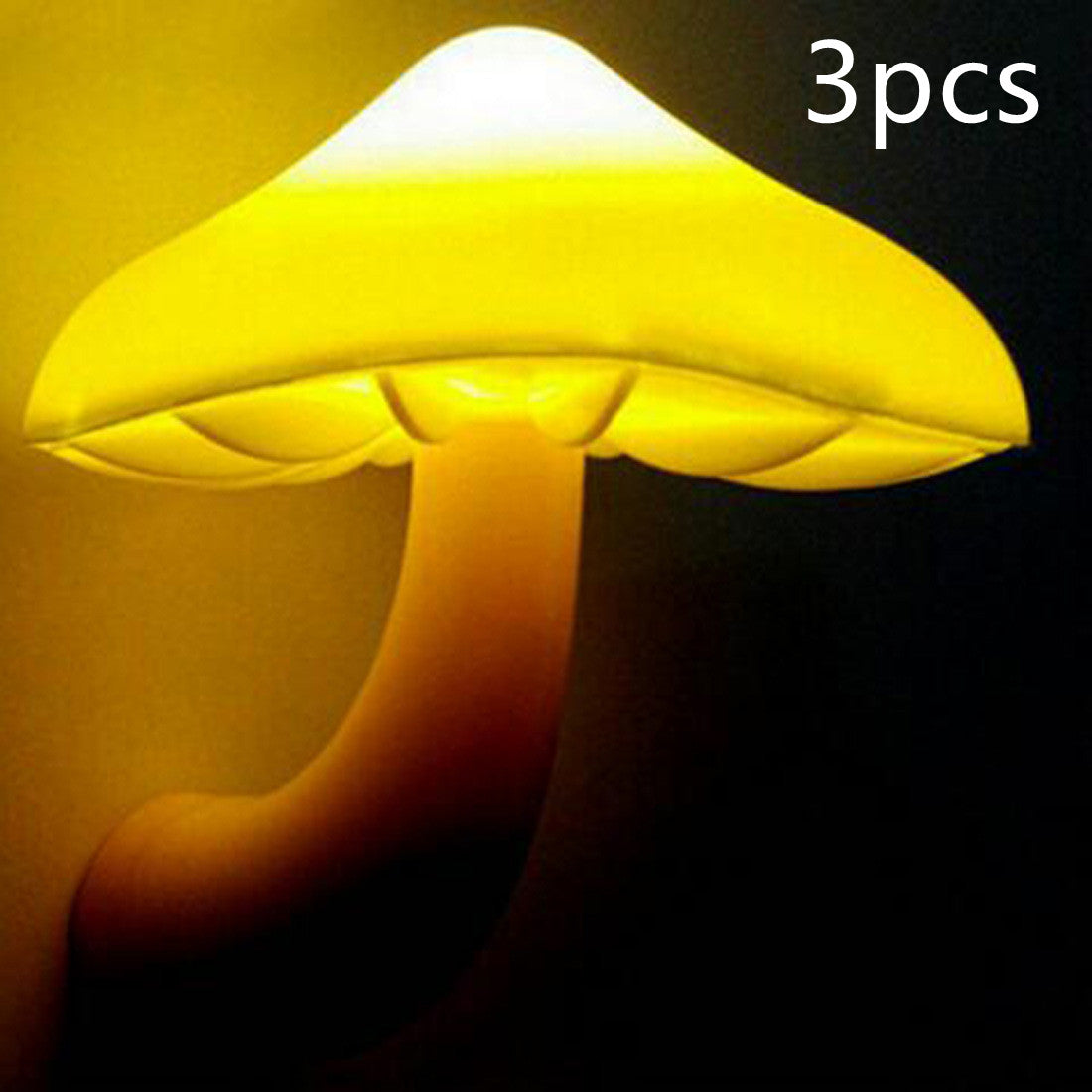 LED Mushroom Night Light | EU/US Plug-In Light Sensor Wall Lamp for Bedroom & Home Décor