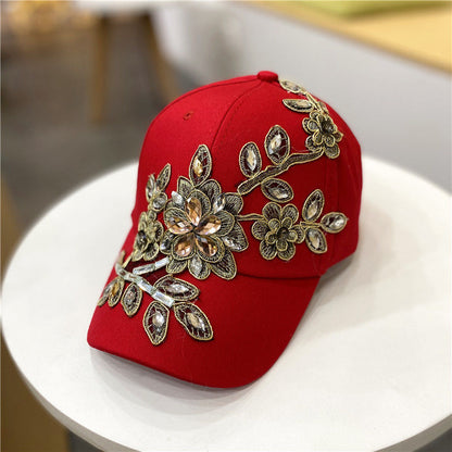 European And American Style Casual All-match Gold Silk Flower Cowboy Hat