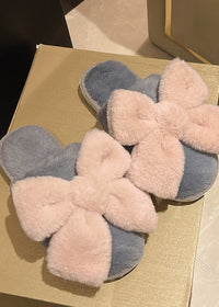 Pink Bow With Gray Background