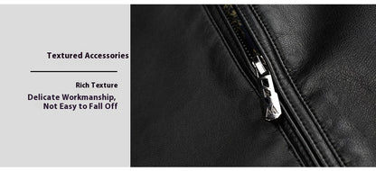 Thin Fleece-Lined Soft Leather Jacket for Dad Gentle Heritage Warmth
