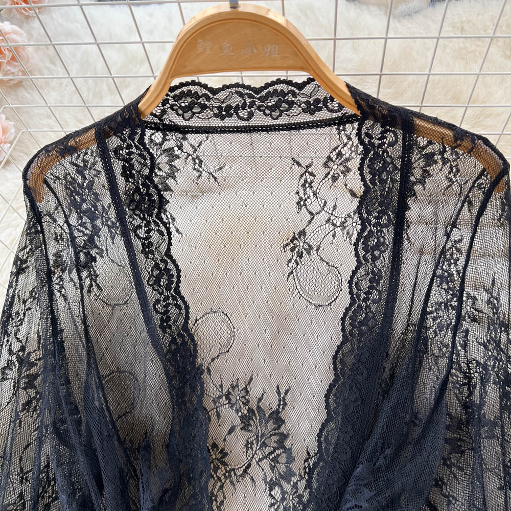 The Lace Cardigan: Women’s Mesh Lace Nightdress