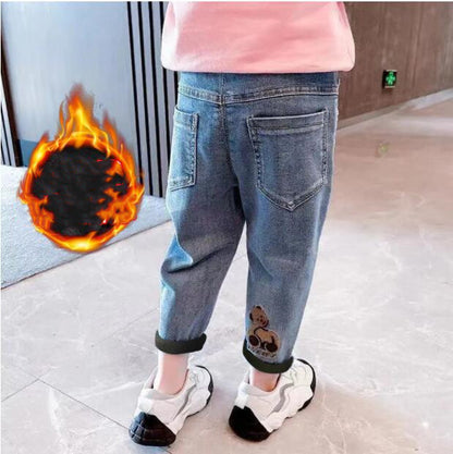 Spring Autumn Casual Girls Jeans Fashionable Trousers Playful Elegance