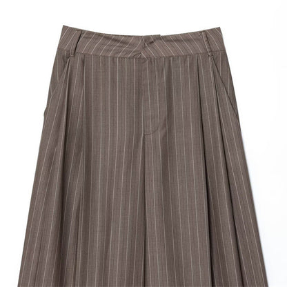 Women's Versatile Flip Double Pleated Wide Leg Pants