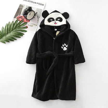 The Enchanted Hood: Girls’ Flannel Lace-Up Bathrobe