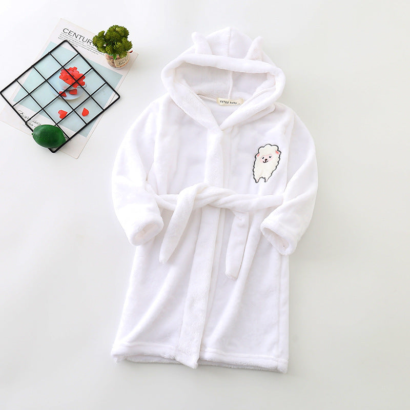 The Hooded Flannel: Boys’ Home Wear Bathrobe