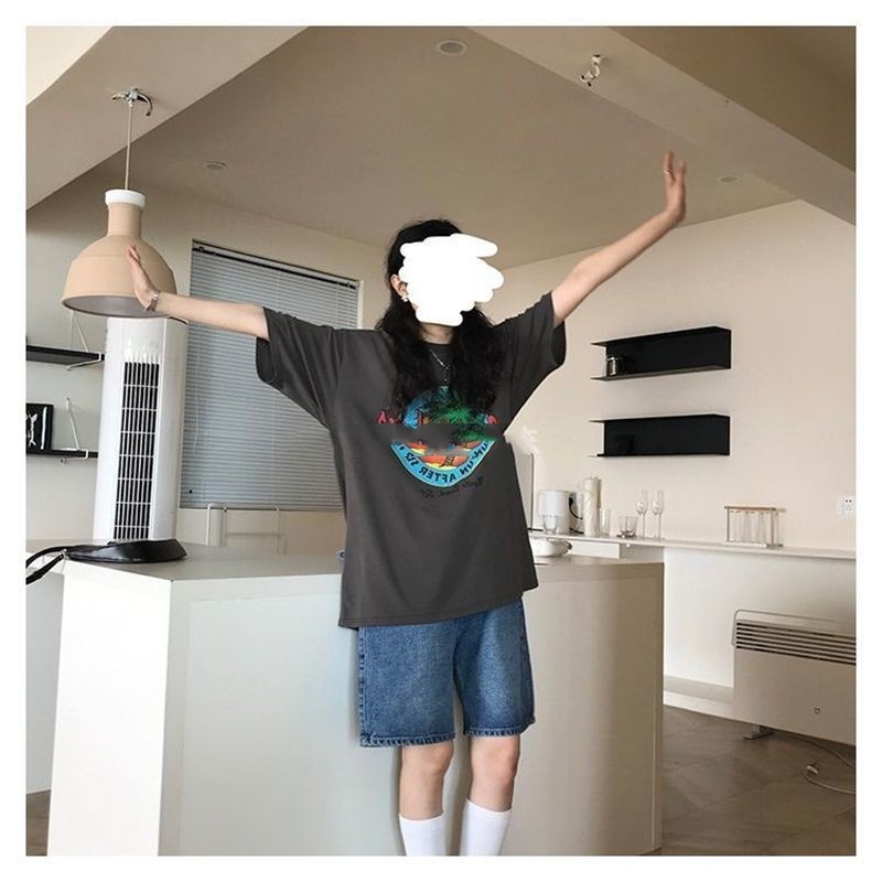 Retro Wide Leg Denim Capris For Women